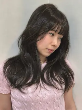 セミロング カラー ao - 赤み消し ベージュ/大阪梅田のヘアスタイル