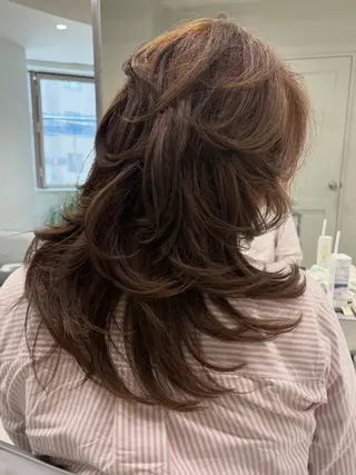 セミロング カラー 海外レイヤー /NAGISAのヘアスタイル