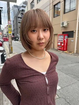 ミディアム カラー kai🐇似合わせ レイヤーカットのヘアスタイル