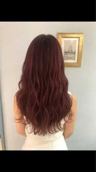 ロング 髪質改善 縮毛の達人 矢井由真のヘアスタイル