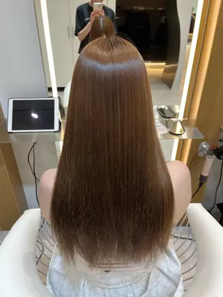 ロング カラー パーマ 八幡 空乃のヘアスタイル