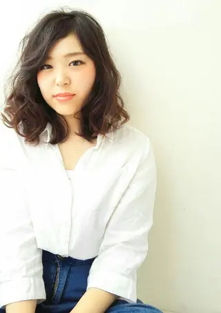 ミディアム セミロング パーマ 髪質改善特化 サロン✨代表HIROのヘアスタイル
