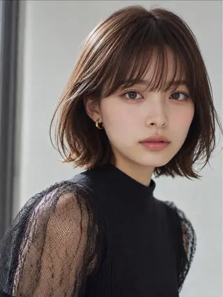 ショート パーマ 透明感×艶カラー ✨️美髪縮毛🍒リオのヘアスタイル