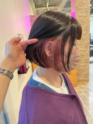 ミディアム カラー YUI/ ブリーチカラー🌷のヘアスタイル