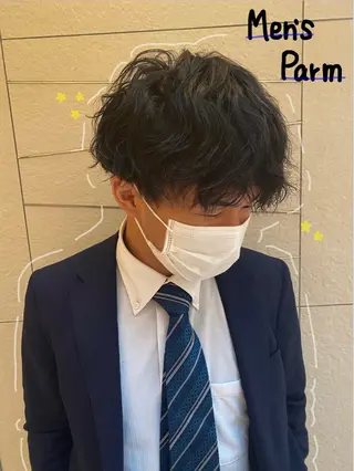 ショート パーマ メンズ 五十嵐 未悠のヘアスタイル