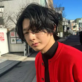 ミディアム カラー パーマ メンズ 朝楽メンズパーマ 🥇メンズカット吉田のヘアスタイル