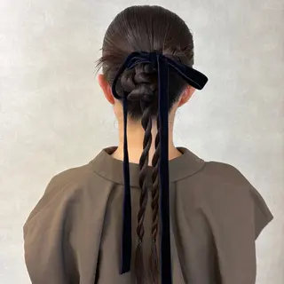 ヘアアレンジ ピンクカラーアレンジ 🩷AYANA🩷のヘアスタイル