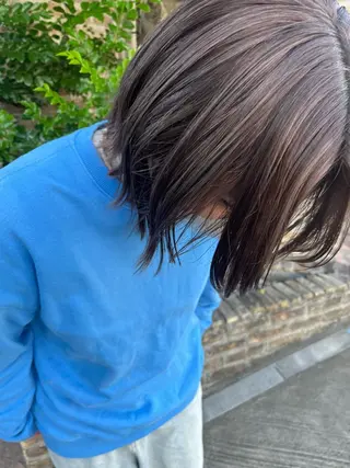ショート カラー パーマ ヘアアレンジ メンズ nishi fuyumiのヘアスタイル