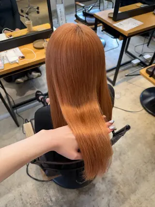 ロング カラー レイヤー/ハイトーン 梅田中崎町/あかりのヘアスタイル