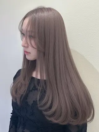 セミロング カラー 🖤ハイトーンカラ ー🖤/ここなのヘアスタイル