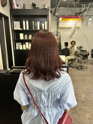 セミロング カラー 友滝 真菜美のヘアスタイル
