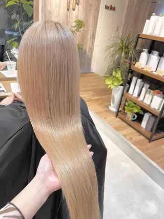 ロング パーマ 髪質改善で 憧れの潤艶美髪にのヘアスタイル