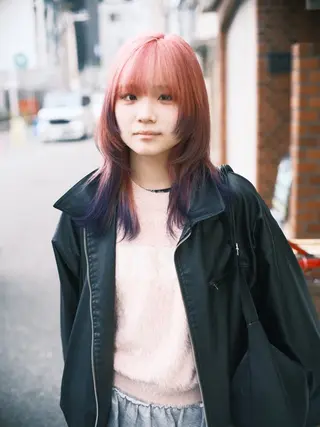 ミディアム カラー ヘアアレンジ 個性爆弾💣 ダブルカラー/ゆかのヘアスタイル