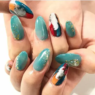 ネイル 渋谷/チップ長さ出し 👑アプレgel-xのネイルデザイン