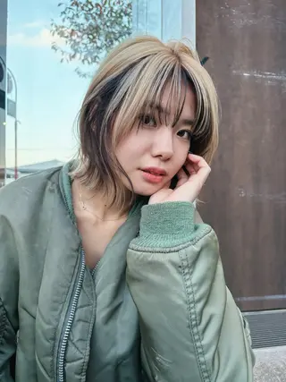 ミディアム qpula クプラのヘアスタイル