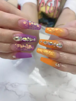 ロング JNA認定講師🌸 RIEのネイルデザイン