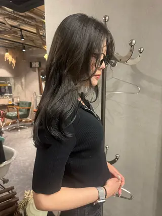 ミディアム カラー パーマ ヘアアレンジ メンズ 心斎橋美容室 Junのヘアスタイル