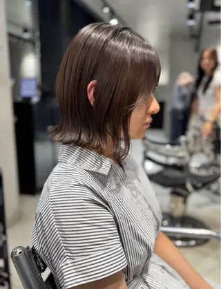 ミディアム カラー パーマ 透明感カラー✂︎ /縮毛矯正/YUKAのヘアスタイル