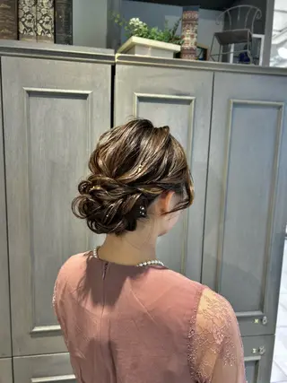 ロング ヘアアレンジ 透明感カラー/まつパ /アレンジ🩷フウカのマツエク・マツパデザイン