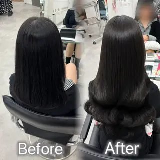 ロング カラー ヘアアレンジ メンズ 羽エク指名No1✨️ シールエク🌙しぇるのヘアスタイル