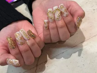 ネイル 韓国/ワンホン/長さ 出しつけ放題🎀のネイルデザイン