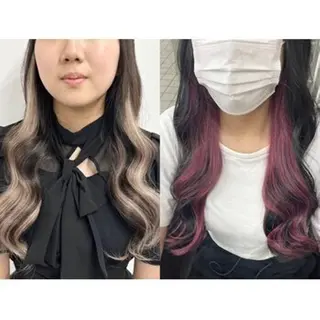 カラー ヘアアレンジ ロング エクステ7:30〜 LuciA\5900のヘアスタイル