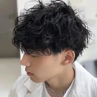 ミディアム パーマ メンズ Sylph 西宮店のマツエク・マツパデザイン