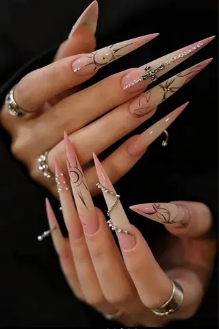ロング 猫爪中毒♡ ロングネイル専門店のネイルデザイン
