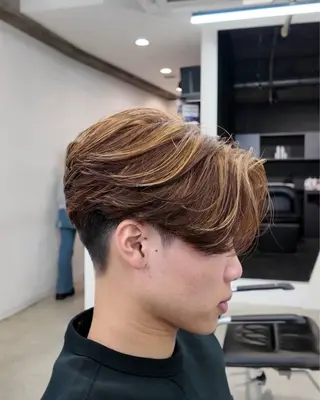 ミディアム カラー ヘアアレンジ メンズ 飯田 晟恭/暖色系 カラー/ハイトーンのヘアスタイル
