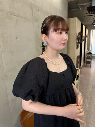ミディアム カラー ヘアアレンジ カットモデル募集中 ／HARUKA🎀のヘアスタイル