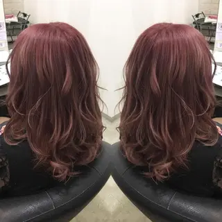 セミロング カラー ハイトーン/ブリーチ ルミエール/新栄/栄のヘアスタイル