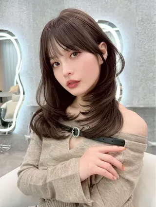 ミディアム カラー ヘアアレンジ 髪質改善/透明感 カラー/吉田光佑のヘアスタイル