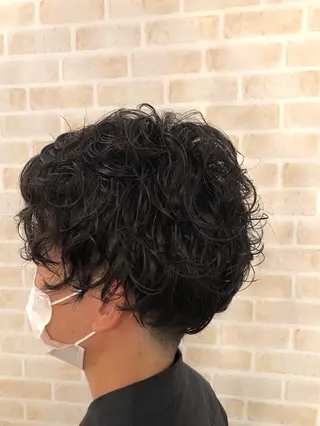 ショート パーマ メンズ 東中野🥇美容室 FLOW東中野店のヘアスタイル