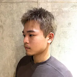 ショート カラー メンズ ハイライト🌗 ハイトーン/るきのヘアスタイル