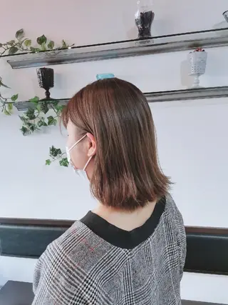 ミディアム ツヤ髪ケアカラー✨ 中谷良成のヘアスタイル