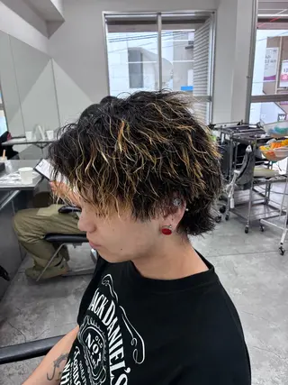 ミディアム パーマ メンズ 💈メンズパーマ特化 💈颯太のヘアスタイル