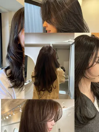 ロング カラー 下石怜子/レイヤー/ 透明感カラーのヘアスタイル