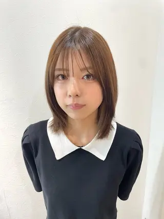 ミディアム カラー 色落ちまで盛れる 💟まなみのヘアスタイル