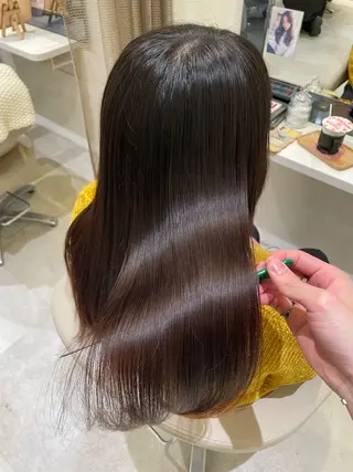 ロング 髪質改善・縮毛矯正 濱　泰賀のヘアスタイル