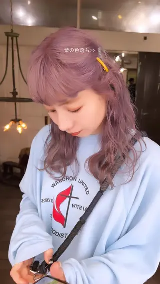 セミロング カラー ヘアアレンジ メンズ 心斎橋美容室 Junのヘアスタイル