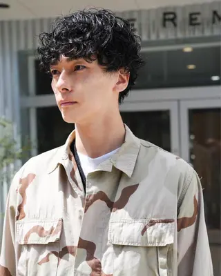 ショート パーマ メンズ メンズパーマ タカキリョウのヘアスタイル
