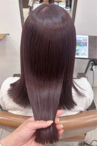 ミディアム カラー 頭皮×髪質改善 透明感カラー💎中村のヘアスタイル