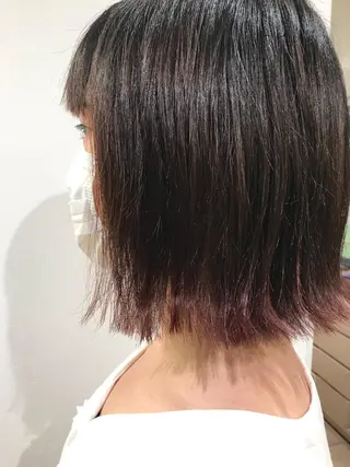 ミディアム 店長福島成美/髪質 改善縮毛矯正/カラーのヘアスタイル