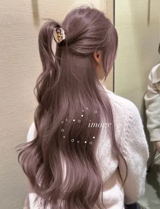 ロング 淡色ラベンダー♡ ニーナ🎀🦙のヘアスタイル