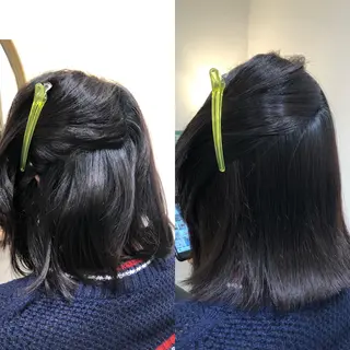 ミディアム パーマ 縮毛矯正/髪質改善 予約はリクエストからのヘアスタイル
