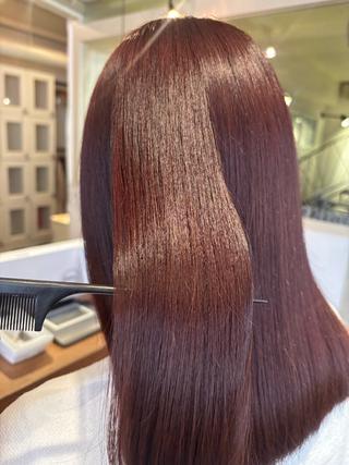ロング カラー くいた あやなのヘアスタイル