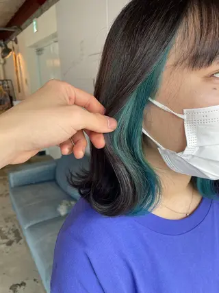 カラー 顔まわり/W カラー/リョウのヘアスタイル