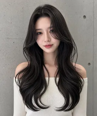 セミロング カラー ヘアアレンジ 🌫️大人韓国ヘア 🌫️naoyaのヘアスタイル