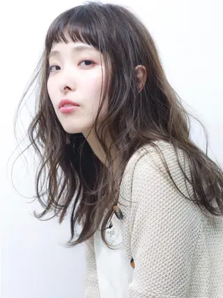 ロング カラー パーマ YUKO/ 似合わせ韓国風パーマのヘアスタイル