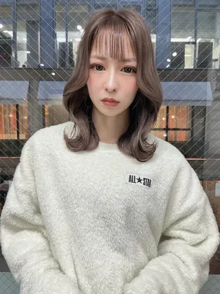 ミディアム カラー 髪質改善will hairdesignのヘアスタイル